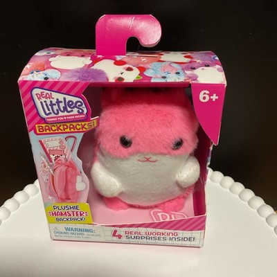 Real Littles Plushie Pink Hamster Backpack With 4 Real Working Surprises Inside 