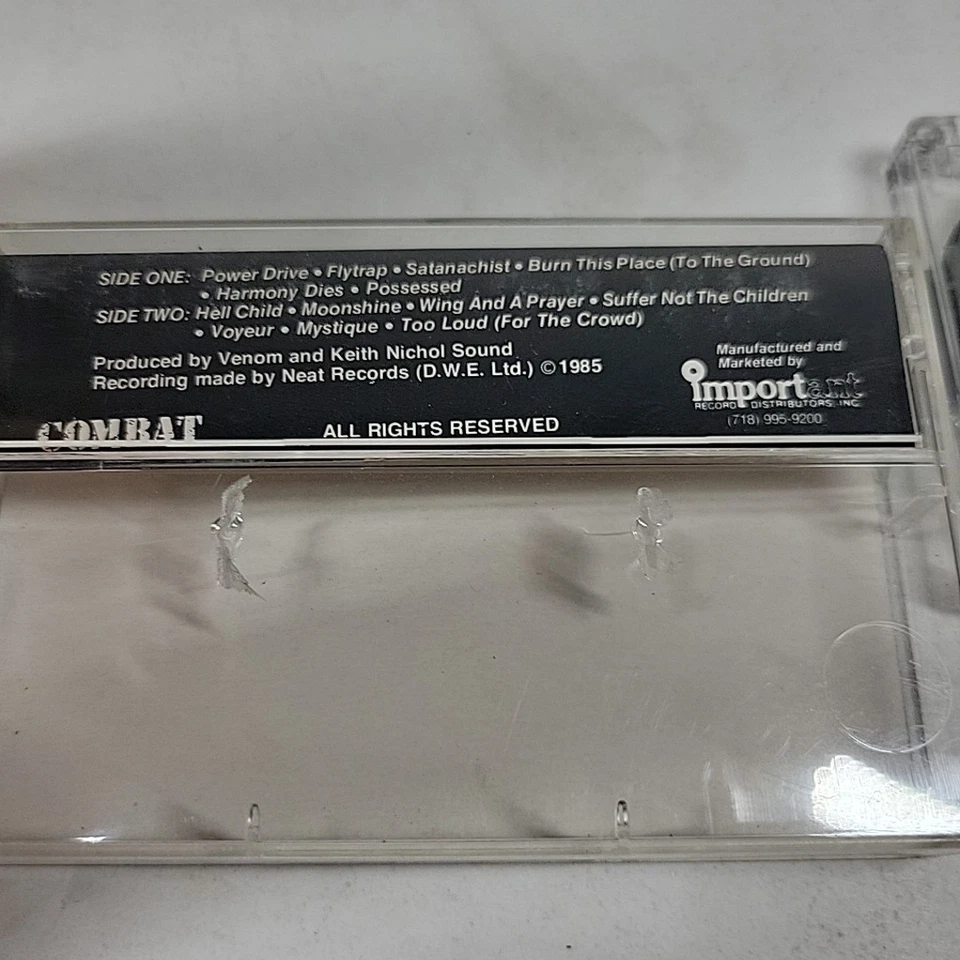 Venom Possessed Cassette Tape MXT 8022 Combat Records 1985 Death Metal Vintage - Image 4 of 4
