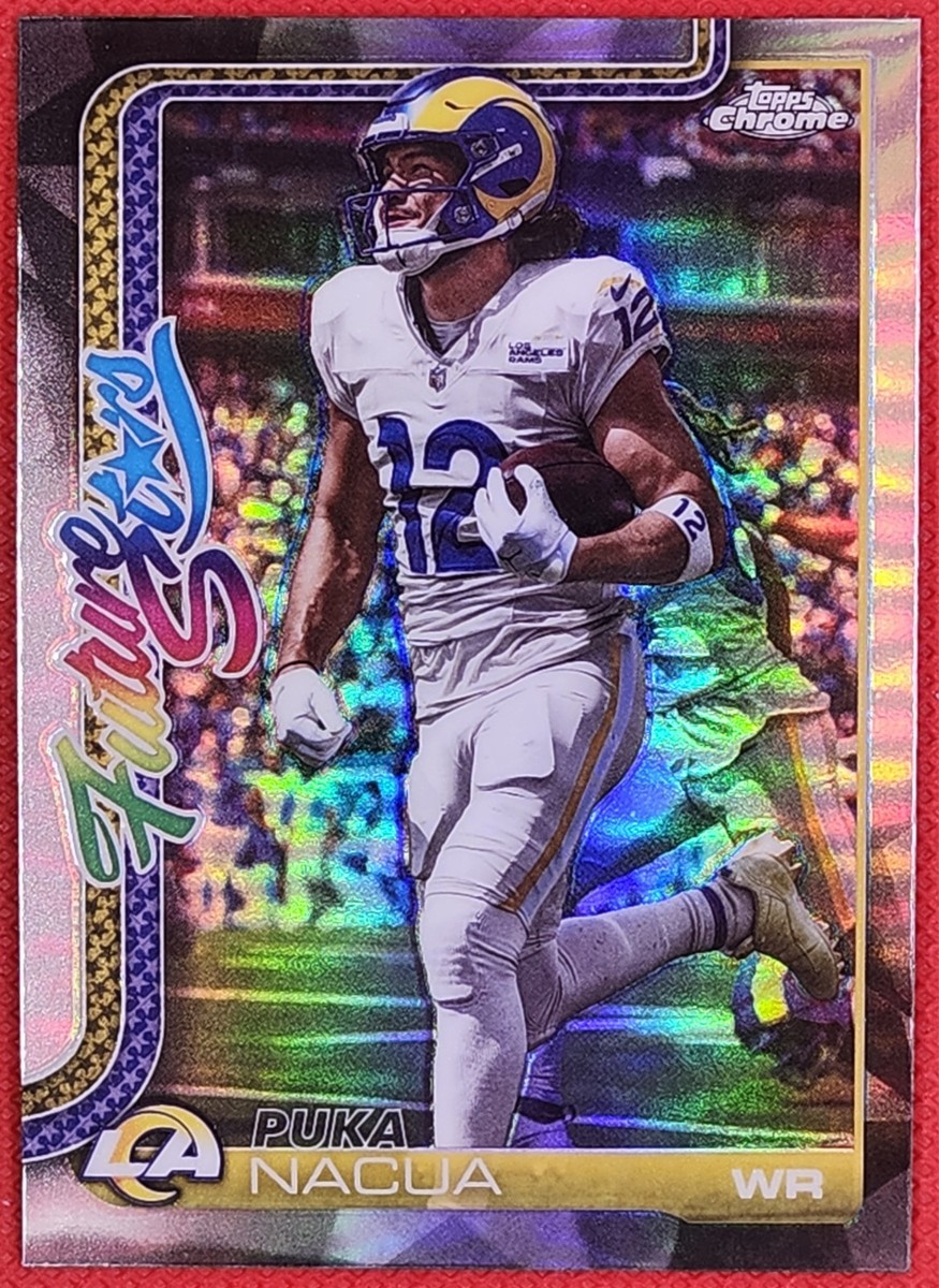 2025 Topps Chrome Puka Nacua Future Stars Refractor Rams FS Insert
