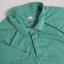 The Normal Brand Mens Med Green Performance Polo Short Sleeve