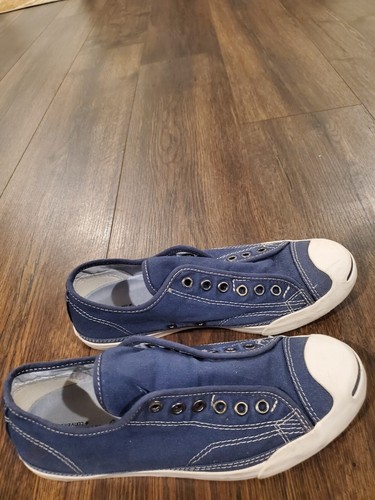Converse Jack Purcell Sneakers WOMEN 8.5 Blue Canvas Low Top slip on