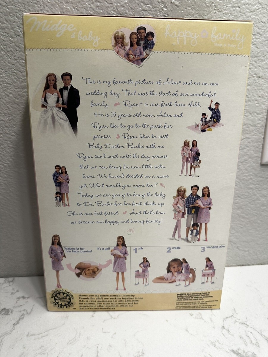 Barbie Happy Family Pregnant Midge And Baby 2002 in Box | eBay