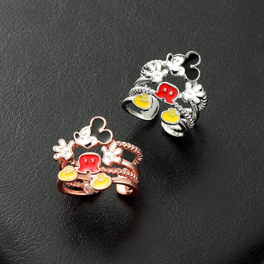 Mini Mouse Having Rings Mickey Mouse Puzzle Ring Puzzle Ring Set Pandora Minnie And Mickey
