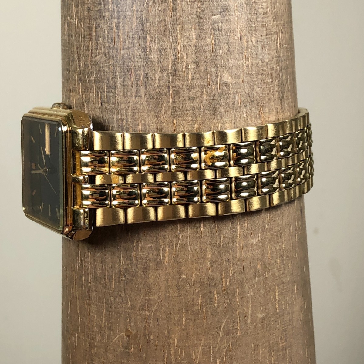 Vintage Pulsar Classic Quartz Men's Gold Tone Rectangular