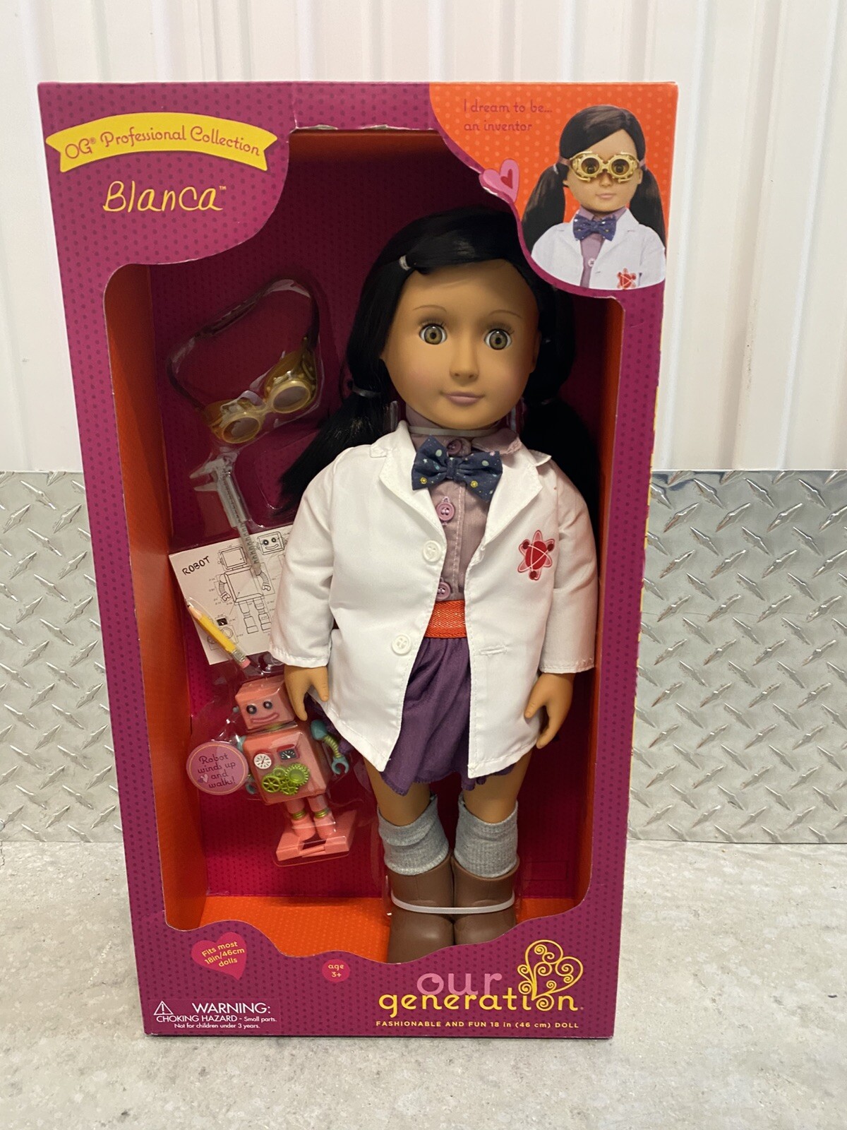 New Our Generation Doll Blanca Ai Robot Inventor Scientist Lab Coat 18&rdquo; Toy