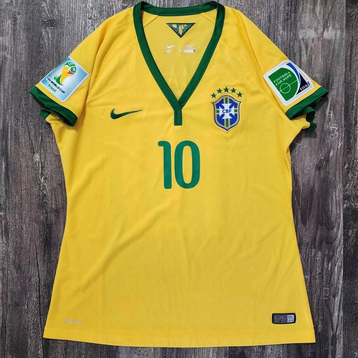 2014 Nike Brazil Home Soccer Jersey Neymar Junior Women L World