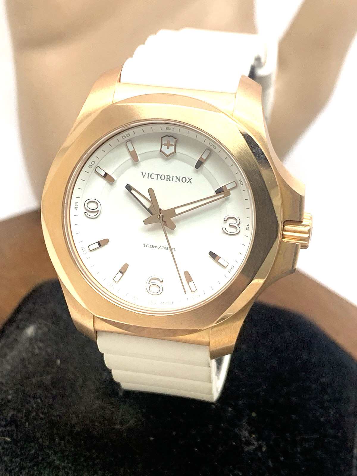 Reloj Victorinox Swiss Army para mujer 241954 INOX esfera blanca cuarzo correa de goma