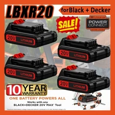 1.5Ah 2.0Ah FOR BLACK and DECKER 20Volt MAX Lithium Battery LBXR20 LBX20/Charger
