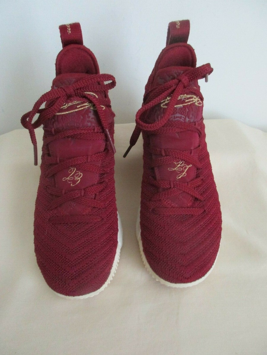 Nike LeBron 16 “King” Team Red/Leopard Accent High Top Sneakers