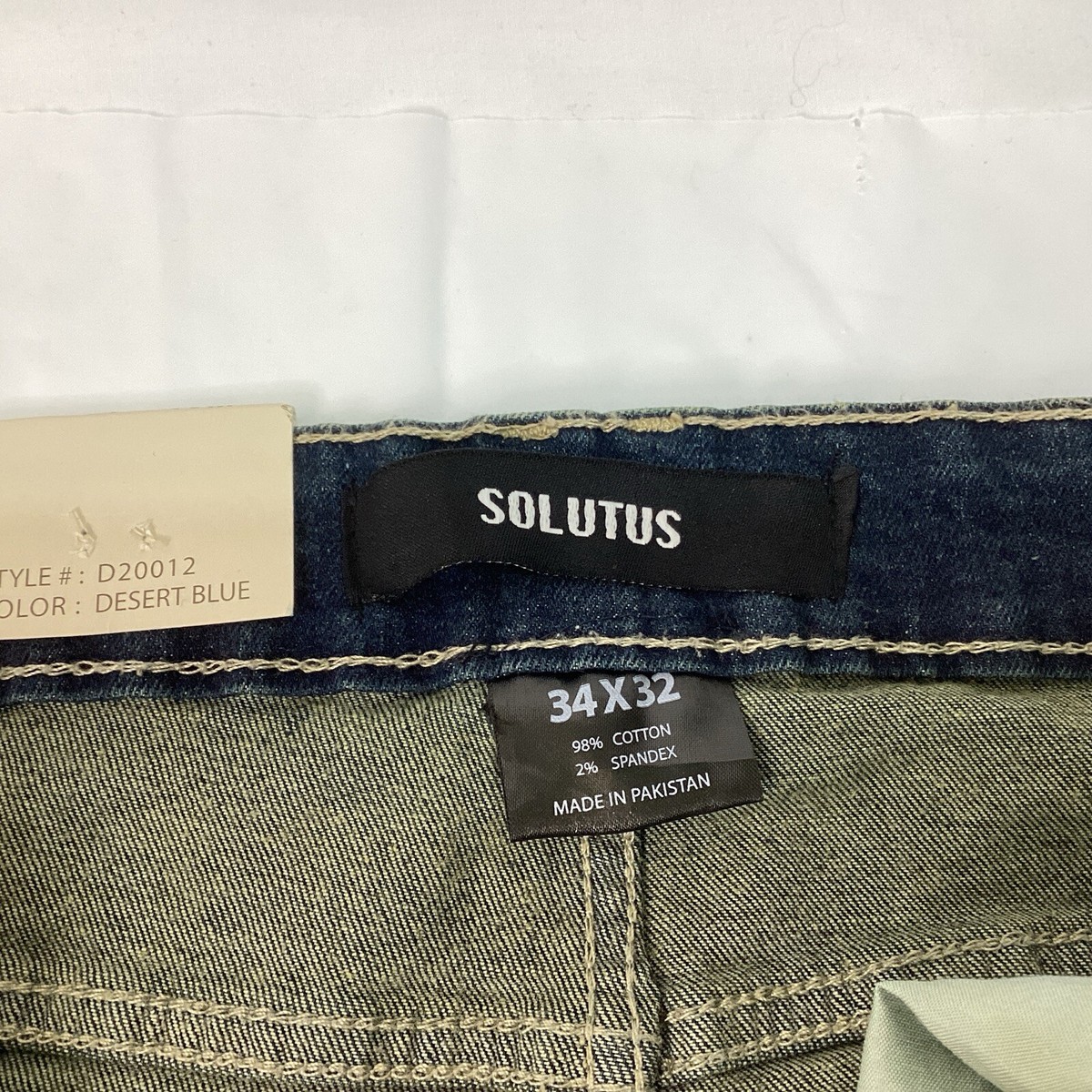 Solutus Stacked Flared Panel Denim Ripped Jeans Blue Size 34 x