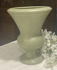HAEGER FLOWER VASE - LIGHT GREEN SPECKLED FINISH - 9 " TALL
