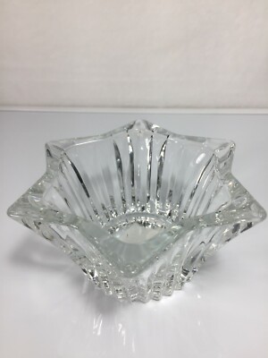 CRYSTAL ASHTRAY , Mikasa Crystal Glass Ashtray , star design A 4