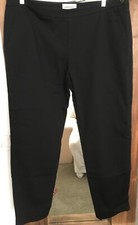 Lands End Womans Size 16 Canvas Jet Black Straight Leg Pant NWOT