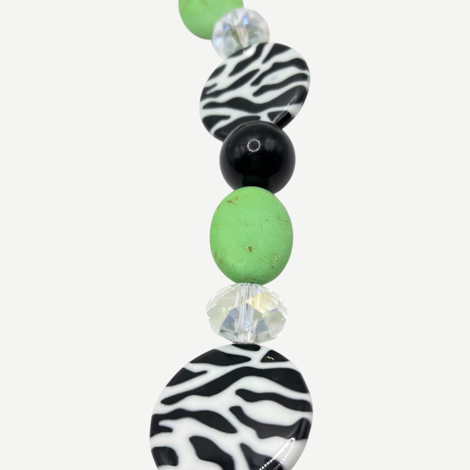 Chunky Beaded Statement Necklace Simulated Pearl … - image 7