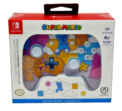New PowerA Enhanced Wireless Controller Super Mario Edition WLC001 Switch