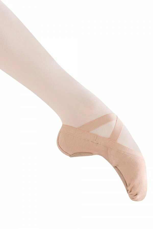 Bloch Synchrony Stretch Canvas Ballet Shoes Split Sole X Elastics Pink S0625 - Image 2 of 3