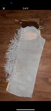 Hand tooled leather chaps, Size 38in, Never used