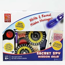 Secret Spy Mission Gear Kid Top Secret Activity Booklet Code Set Kit Play 2 Play