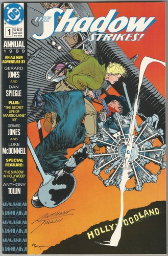 Anthony Tollin Signed The Shadow Strikes! Annual #1 Michael W. Kaluta Cover Art