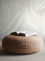 Vliestapete BläTter Grafisch Abstrakt Grau Silber Metallic 78655-5 (3,47€/1Qm)