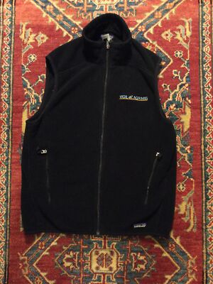 Patagonia Mens Vest Medium Black Sleeveless Synchinlla Fleece Full