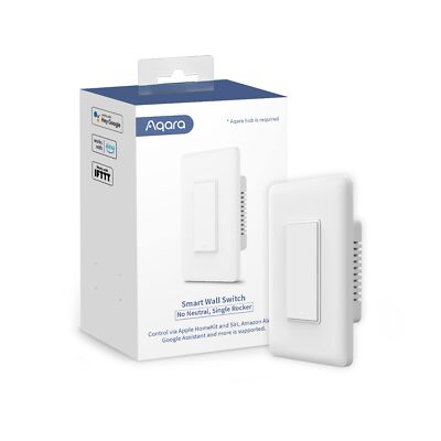 Aqara Smart Light Switch (No Neutral, Single Rocker), Requires AQAR... Fast Ship
