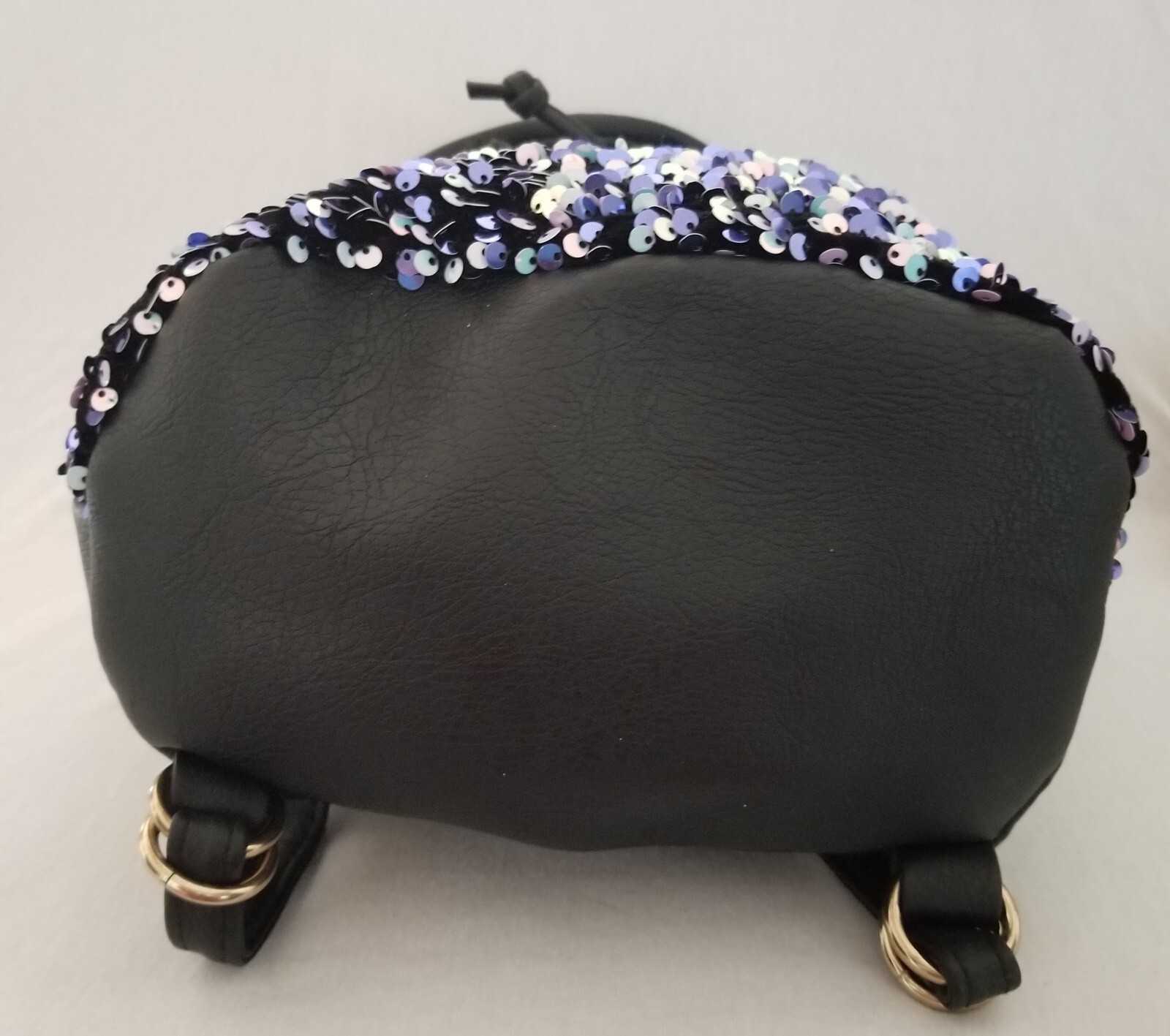 Sequins Backpack Drawstring Blue Multicolor Small… - image 6