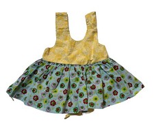JELLY THE PUG Yellow Floral Mixed Print Girls Sun Dress Built In Bloomers Sz 3T