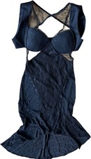 Fashion Nova Gala Glam  Maxi Dress - Black Women's Size Large Sexy