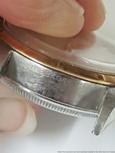 Rolex Oyster Perpetual Red/BK Date Ref# 6075 Ovettone 18k Gold/SS Big BubbleBack - Picture 5 of 12