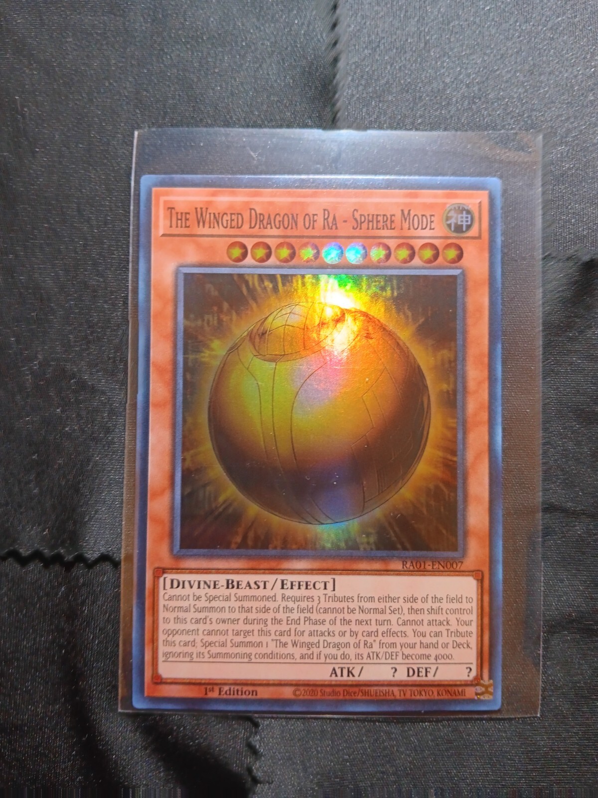 The Winged Dragon of Ra Sphere Mode RA01-EN007 25th Anniversary Rarity Collection 1st Edition  