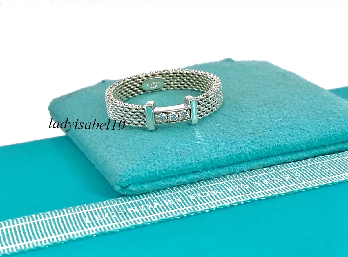 Tiffany & Co *Tiffany & CO. Ring Somerset Mesh 4 points Diamond K18YG  No. 11 ref.572853 - Joli Closet