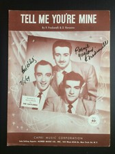 The Gaylords FOUR Pcs 1950s Signed Sheet Music / Autographed Burt Holiday & Ron