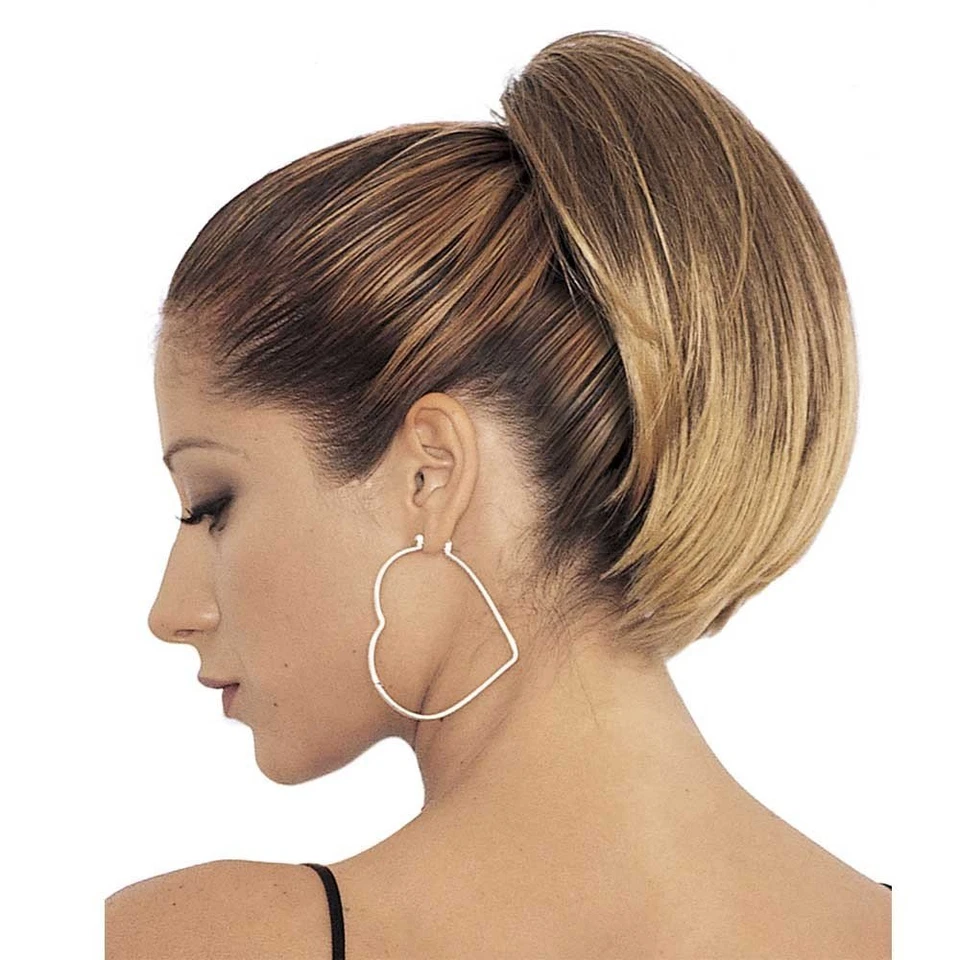 Short 8" Straight Clip In - Synthetic Hair Piece - Tease Groovi - TressAllure  - Image 2 of 4