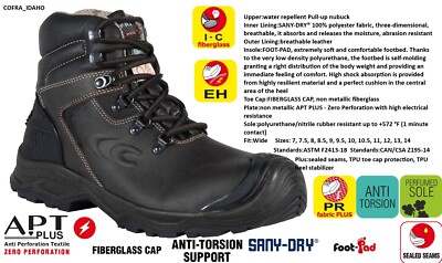 New Men's Cofra IDAHO safety boot USA/CAN safety certified