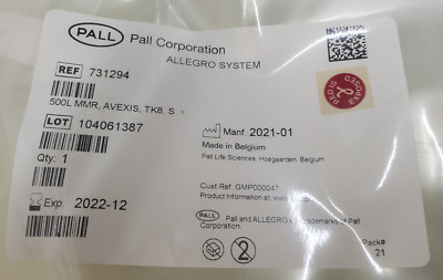 Pall Corporation Allegro 731294 500L Mixing Bag | eBay