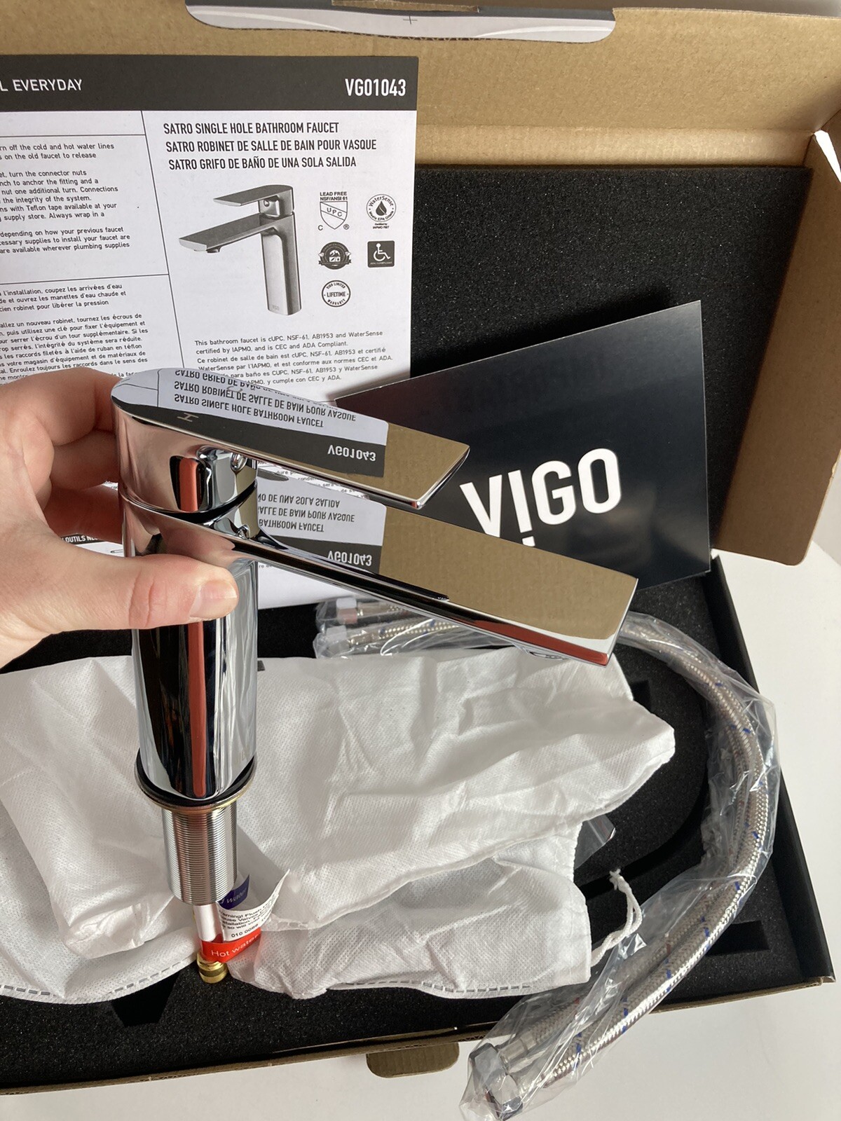 olt garden in a box on Vigo Davidson Single Hole Bathroom Faucet Grey For Sale Online Ebay