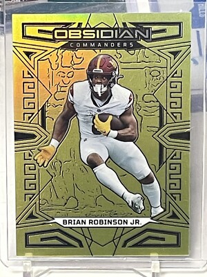 2023 Panini Obsidian #97 Brian Robinson Jr. GOLD 10/10 | eBay