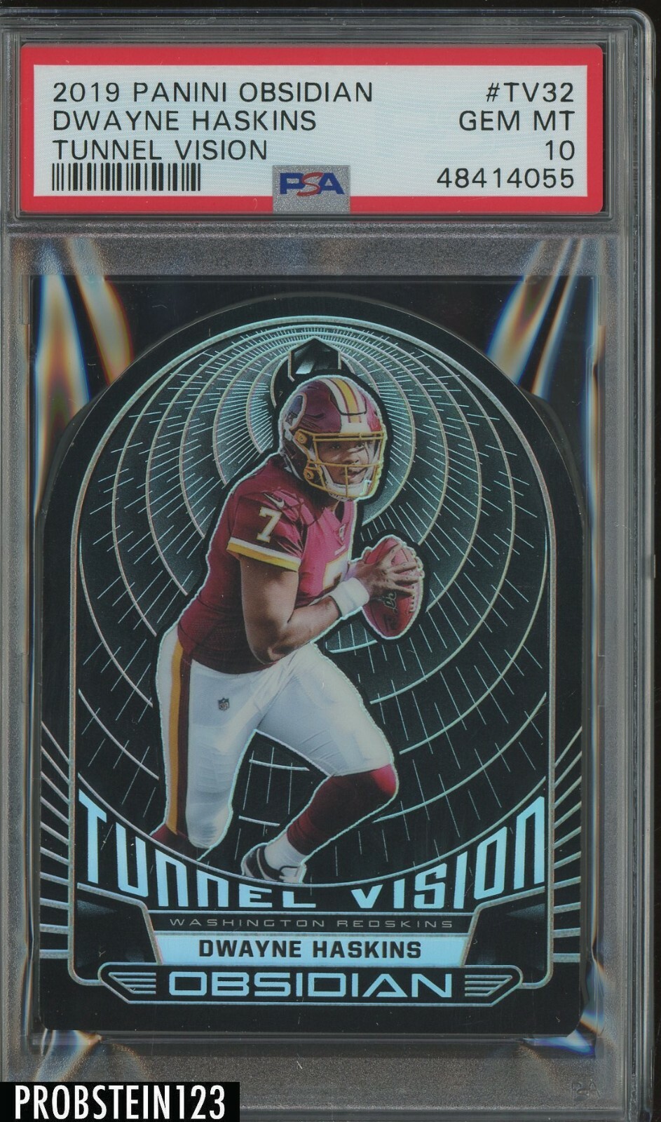 Dwayne Haskins Panini Obsidian Tunnel Vision #TV32 Base