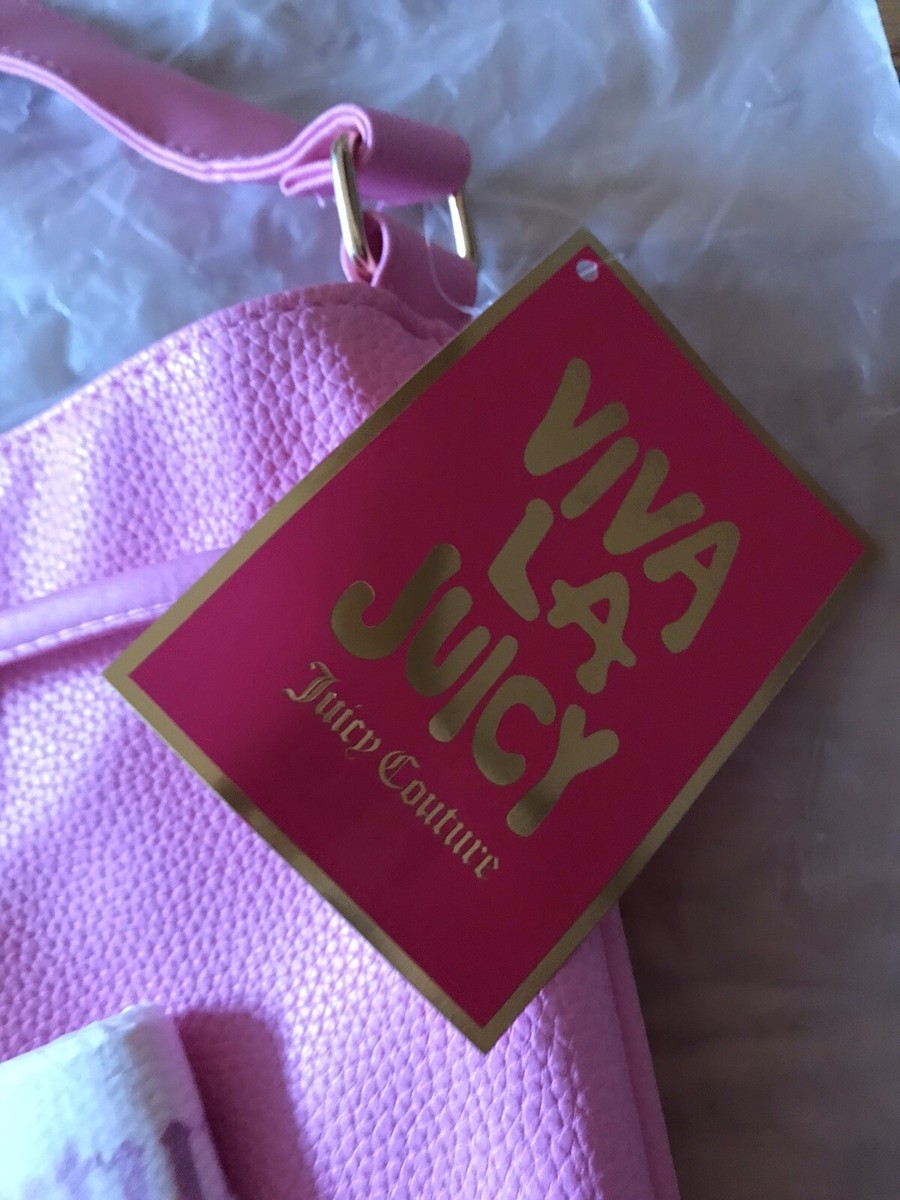 Juicy Couture Pink Drawstring Tote Bucket Bag Hobo Purse  display picture 3