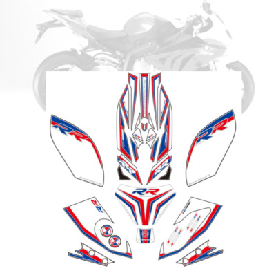 For BMW S1000RR 2014-2017 3D Gel Complete Fairing Fuel Tank Pad Decal Sticker