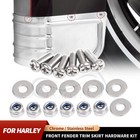Chrome Front Fender Trim Skirt Hardware Kit For Harley Electra Glide FLHTC FLHTK