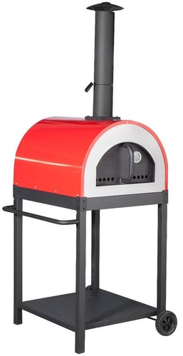 Forno a Legna per Pizza in Acciaio da Esterno Barbecue Giardino con  Refrettario | eBay