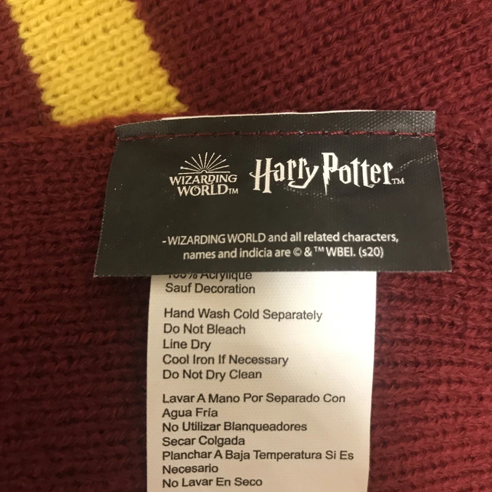 Harry Potter Movie Gryffindor 60" Knit Scarf Wizarding World Costume Accessory - Image 4 of 4