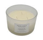 3-Docht Duft Kerze im Glas 13cm - Frische Wäsche - Aroma Stumpenkerze parfümiert