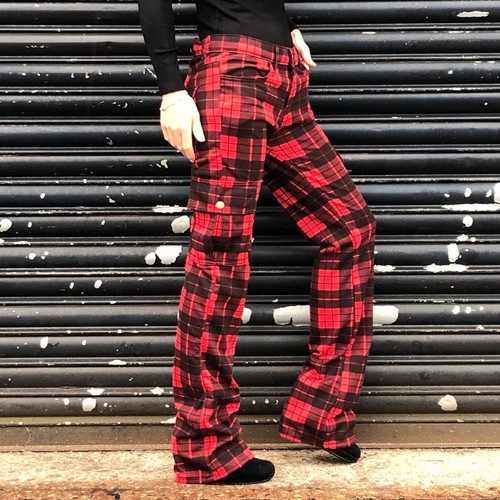 Long Leg Tartan Combat Trousers Made 