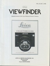 Viewfinder Journal Leica Historical Society of America 1992 IR KL3988