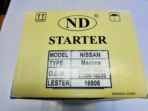 Nissan Maxima Starter 1985to1988 ManualTrans Only V6/3.0L.12V.CCW.21T1yrwarranty - Picture 9 of 11