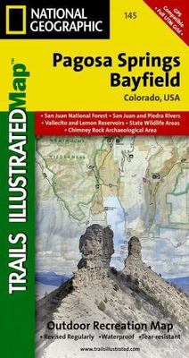 Pagosa Springs, Bayfield Map (National Geographic Trails Illustrated Map, 145) b