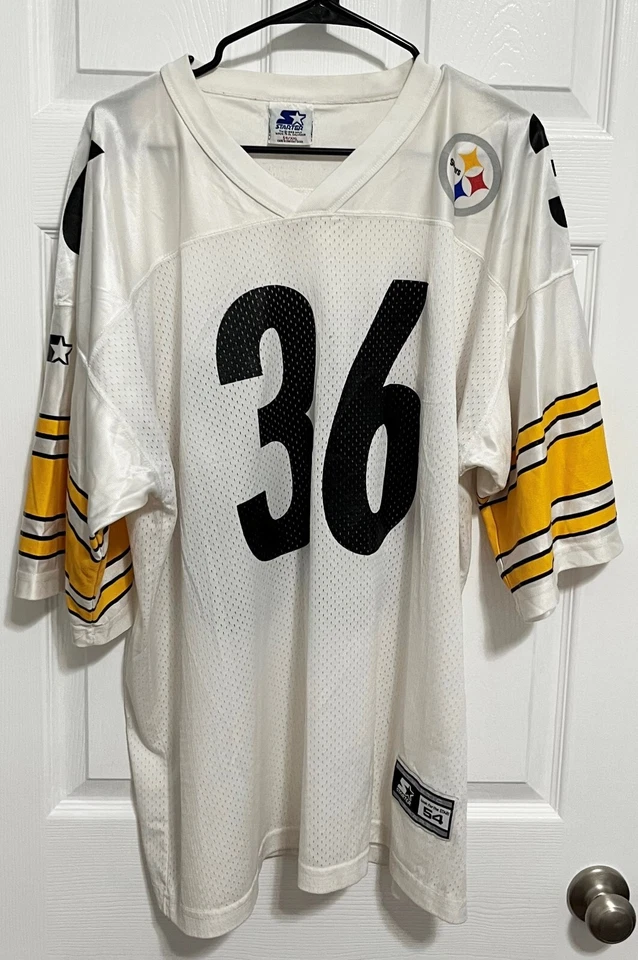 Camiseta de fútbol blanca para hombre Jerome Bettis 36 Pittsburgh Steelers 54/XXL Starter Foto 3 de 4